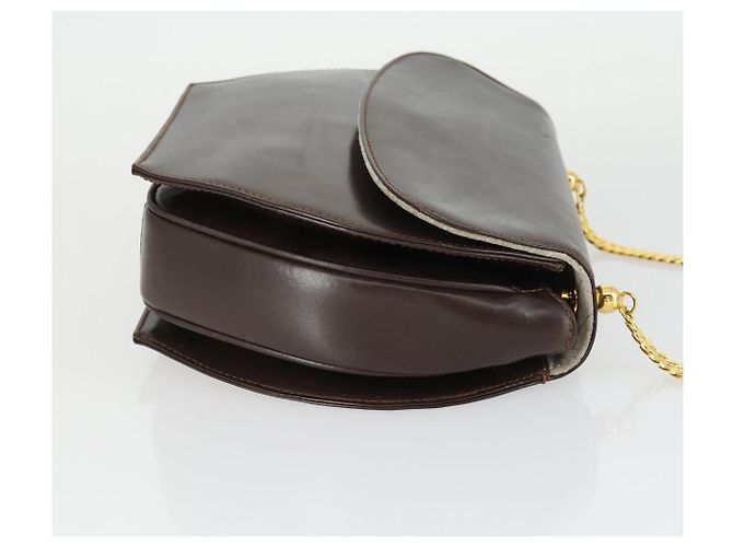 Borsa a spalla in pelle Gucci marrone oro Auth 166746 D'oro - vista 3