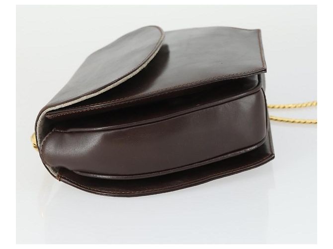 Borsa a spalla in pelle Gucci marrone oro Auth 166746 D'oro - vista 4