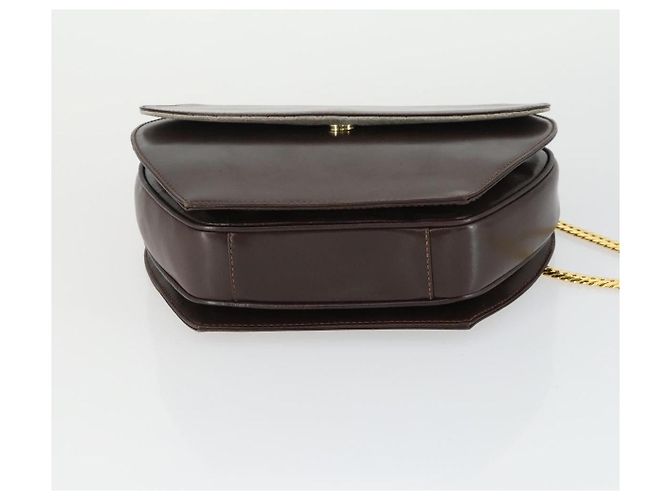 Borsa a spalla in pelle Gucci marrone oro Auth 166746 D'oro - vista 5