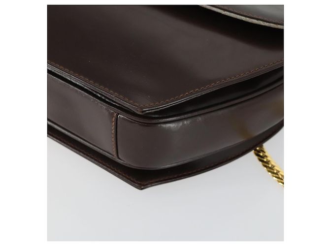 Borsa a spalla in pelle Gucci marrone oro Auth 166746 D'oro - vista 8