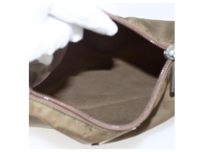 Pochette Prada Nylon Marrone Argento Auth bs33260 - vista 10