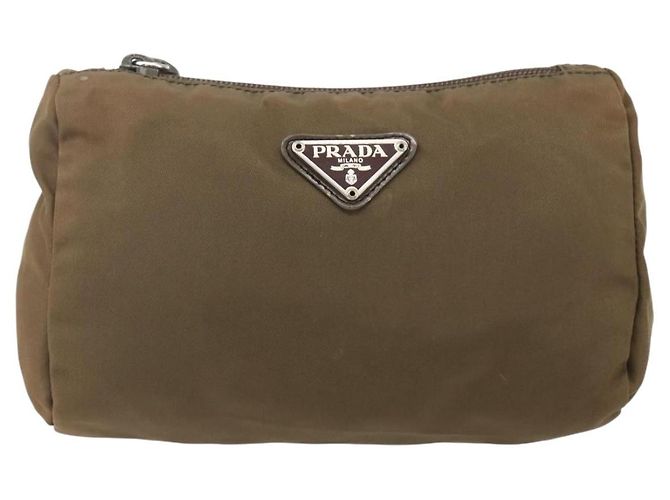 Pochette Prada Nylon Marrone Argento Auth bs33260 - vista 13