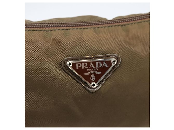 Pochette Prada Nylon Marrone Argento Auth bs33260 - vista 9