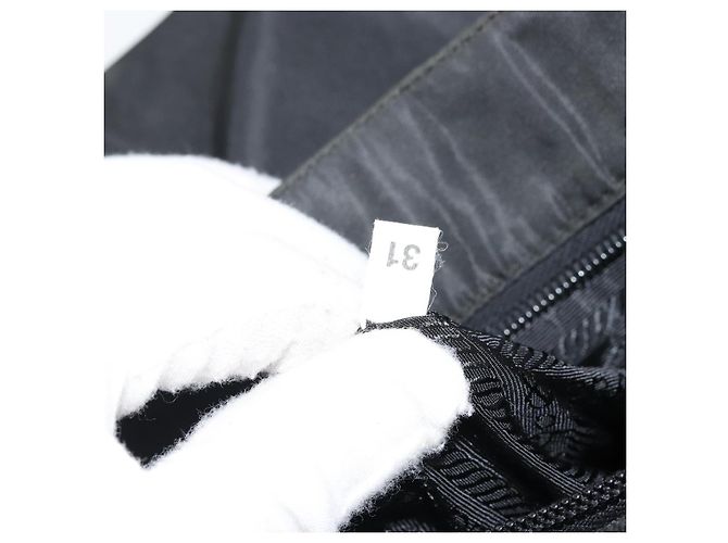 PRADA Borsa a mano in nylon nero argento Auth 171646 - vista 11
