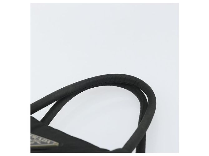 PRADA Borsa a mano in nylon nero argento Auth 171646 - vista 14