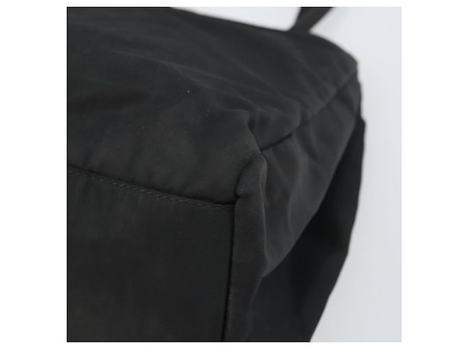 PRADA Borsa a mano in nylon nero argento Auth 171646 - vista 16