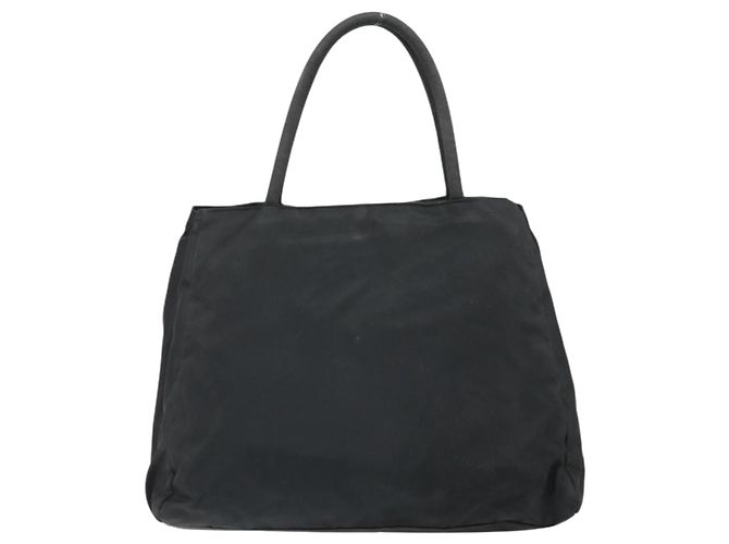 PRADA Borsa a mano in nylon nero argento Auth 171646 - vista 2