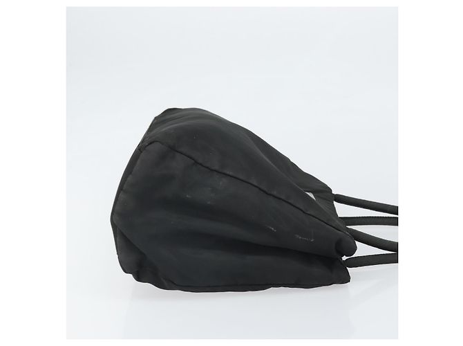PRADA Borsa a mano in nylon nero argento Auth 171646 - vista 3