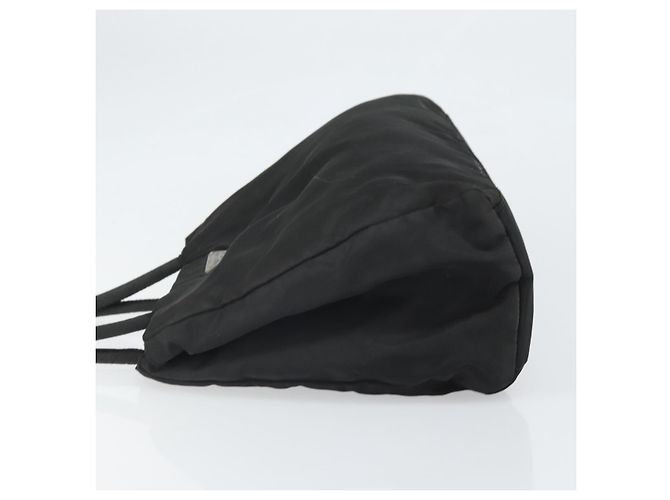 PRADA Borsa a mano in nylon nero argento Auth 171646 - vista 4