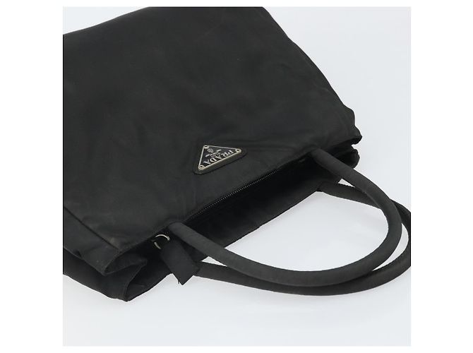PRADA Borsa a mano in nylon nero argento Auth 171646 - vista 7