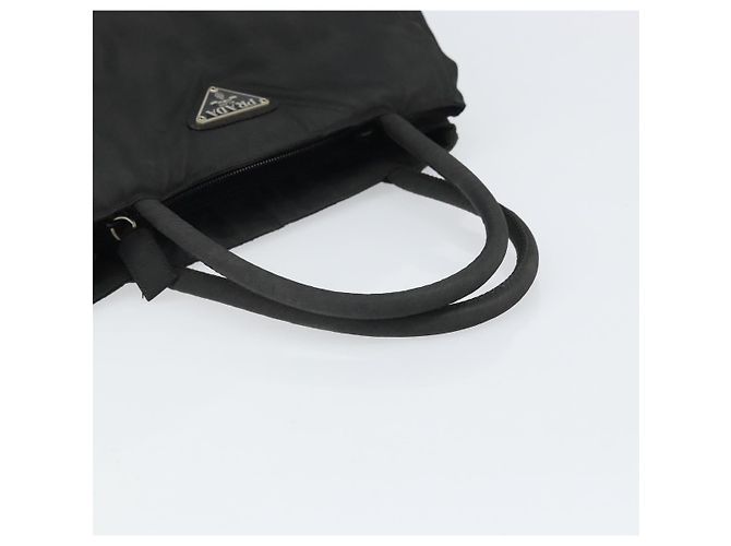 PRADA Borsa a mano in nylon nero argento Auth 171646 - vista 8