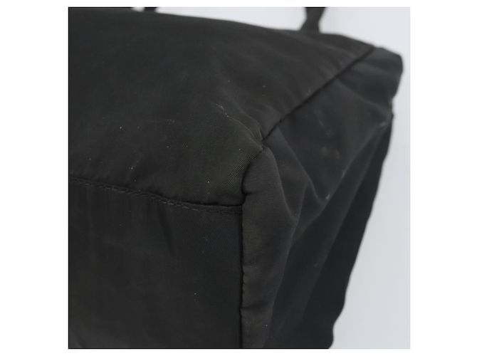 PRADA Borsa a mano in nylon nero argento Auth 171646 - vista 9