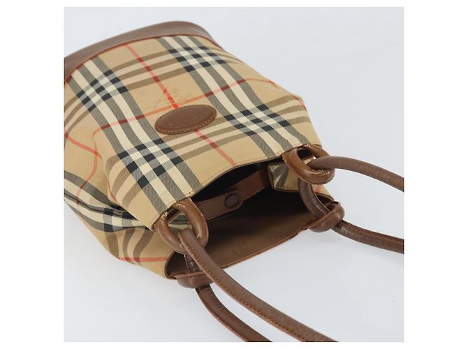 Burberrys Nova Check Tote Bag aus Canvas Beige Auth ep13077 - Ansicht 6