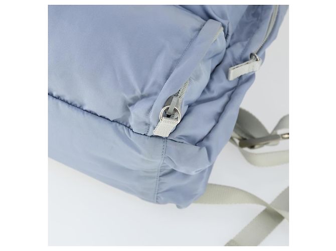 PRADA Backpack Nylon Light Blue Silver Auth 169576 Silvery - view 15