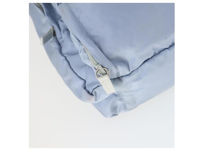 PRADA Backpack Nylon Light Blue Silver Auth 169576 Silvery - view 16