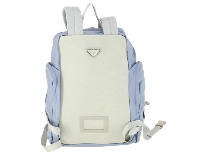 PRADA Backpack Nylon Light Blue Silver Auth 169576 Silvery - view 2