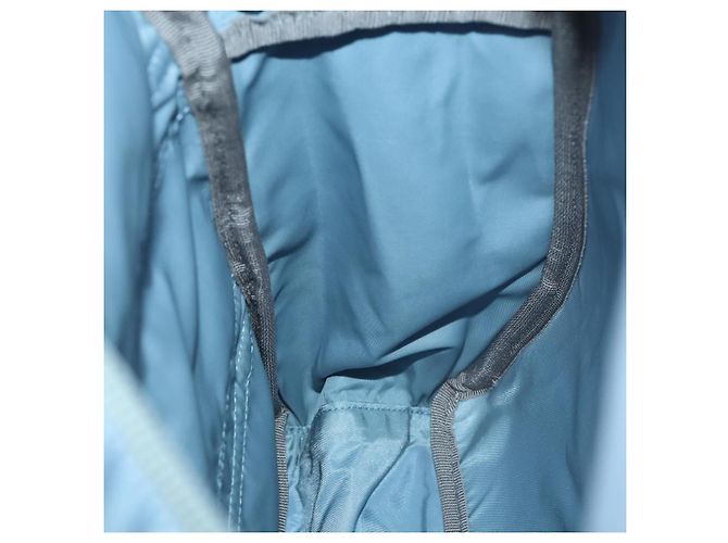 PRADA Backpack Nylon Light Blue Silver Auth 169576 Silvery - view 21