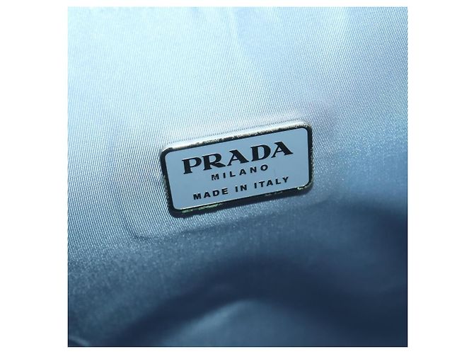 PRADA Backpack Nylon Light Blue Silver Auth 169576 Silvery - view 22