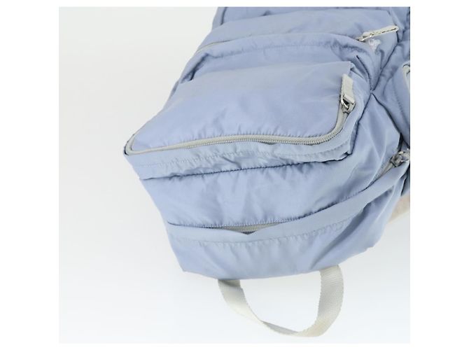 PRADA Backpack Nylon Light Blue Silver Auth 169576 Silvery - view 6