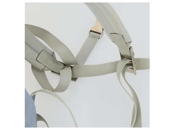 PRADA Backpack Nylon Light Blue Silver Auth 169576 Silvery - view 9