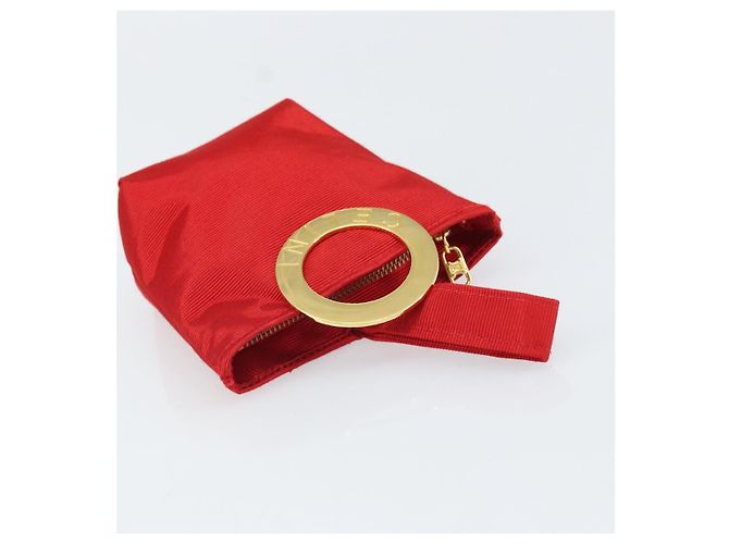 Céline CELINE Set di Pochette in Nylon con Fazzoletti Rosso Oro Auth 170797V D'oro - vista 6