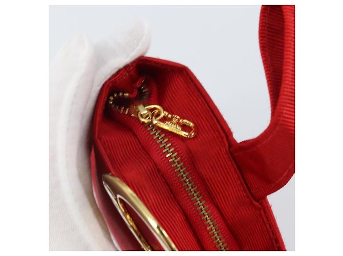 Céline CELINE Set di Pochette in Nylon con Fazzoletti Rosso Oro Auth 170797V D'oro - vista 8