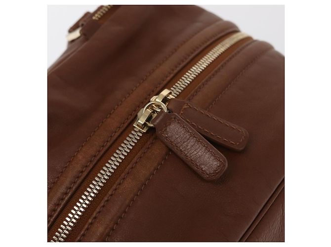 Borsa a mano in pelle marrone oro Jimmy Choo Auth BA10473 D'oro - vista 10