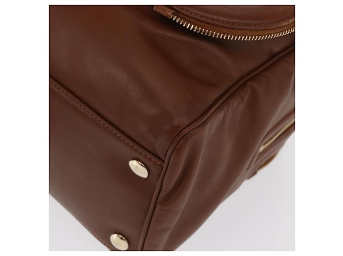 Borsa a mano in pelle marrone oro Jimmy Choo Auth BA10473 D'oro - vista 13