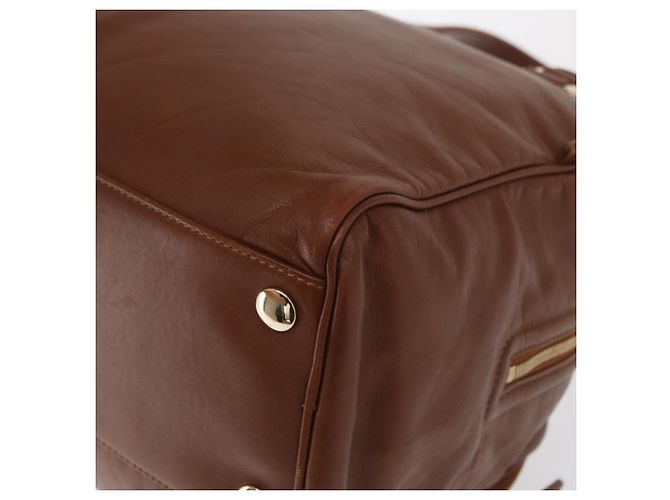 Borsa a mano in pelle marrone oro Jimmy Choo Auth BA10473 D'oro - vista 15