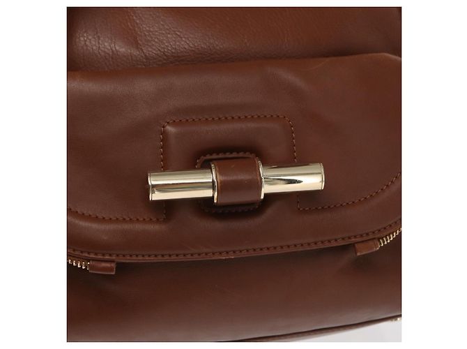 Borsa a mano in pelle marrone oro Jimmy Choo Auth BA10473 D'oro - vista 16