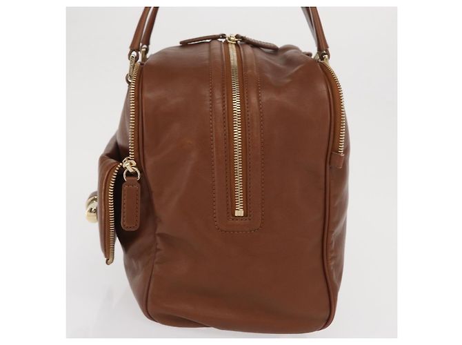 Borsa a mano in pelle marrone oro Jimmy Choo Auth BA10473 D'oro - vista 3