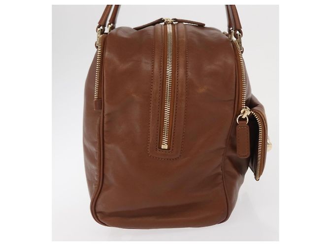 Borsa a mano in pelle marrone oro Jimmy Choo Auth BA10473 D'oro - vista 4