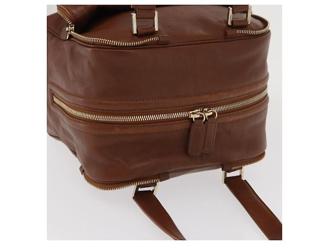 Borsa a mano in pelle marrone oro Jimmy Choo Auth BA10473 D'oro - vista 6