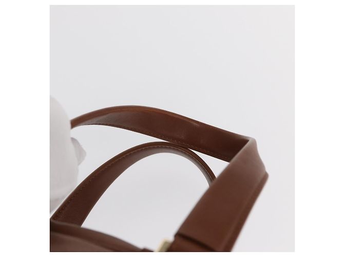 Borsa a mano in pelle marrone oro Jimmy Choo Auth BA10473 D'oro - vista 8