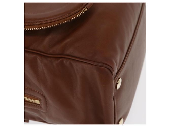 Borsa a mano in pelle marrone oro Jimmy Choo Auth BA10473 D'oro - vista 9