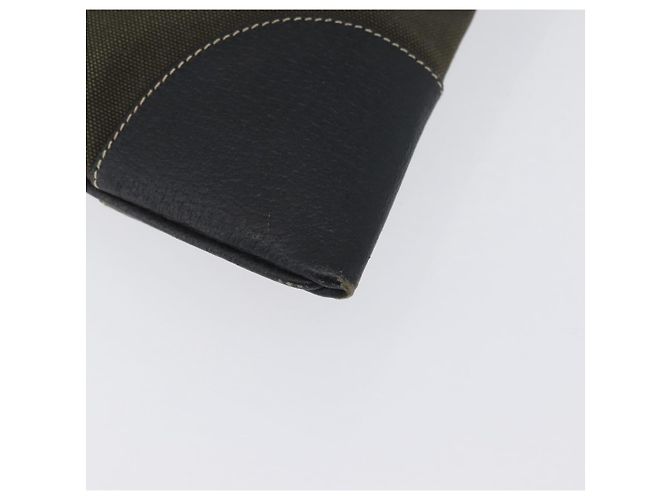 PRADA Handtasche aus Canvas Leder Khaki Silber Authentisch 170921 - Ansicht 15