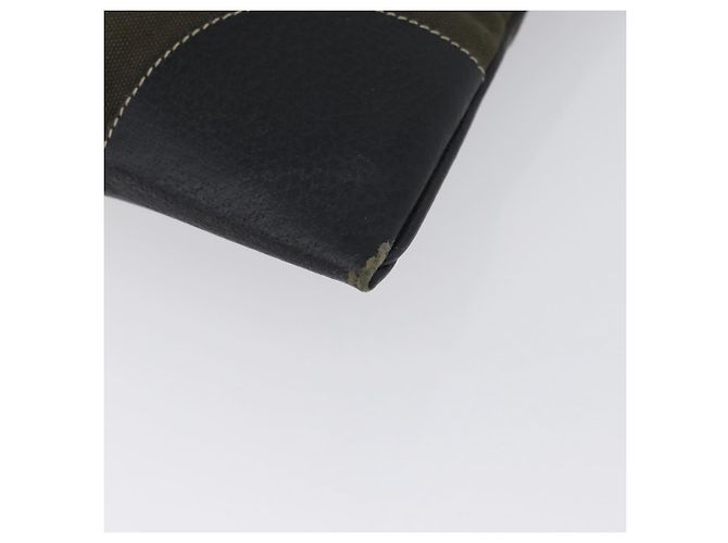 PRADA Handtasche aus Canvas Leder Khaki Silber Authentisch 170921 - Ansicht 16