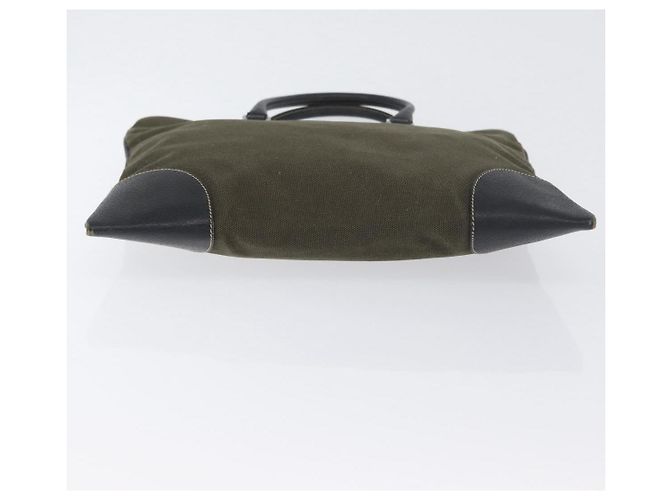 PRADA Handtasche aus Canvas Leder Khaki Silber Authentisch 170921 - Ansicht 5