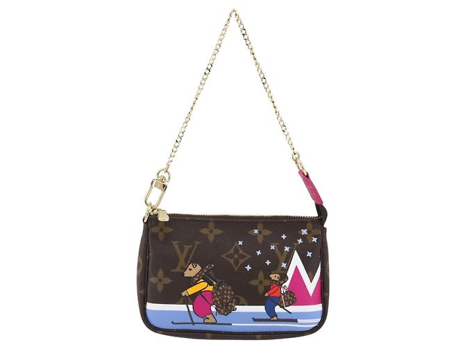 LOUIS VUITTON Mini Pochette Acessórios Ski Bear Monograma M67769 Auth 168216SM - vista 13