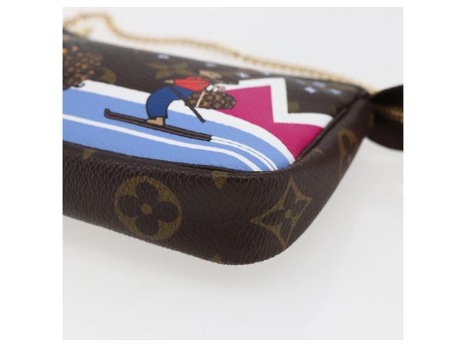 LOUIS VUITTON Mini Pochette Acessórios Ski Bear Monograma M67769 Auth 168216SM - vista 15