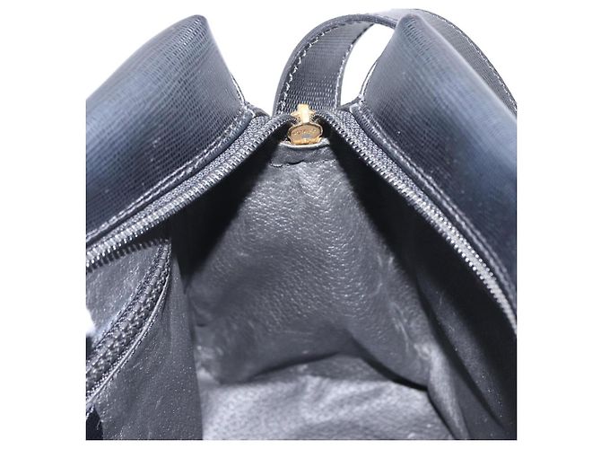 Céline CELINE Circle Schultertasche aus Leder Schwarz Gold Auth 170992 Golden - Ansicht 20
