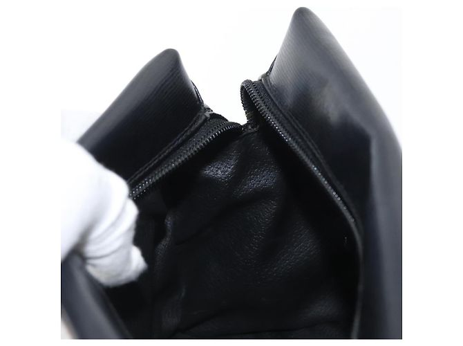 Céline CELINE Circle Schultertasche aus Leder Schwarz Gold Auth 170992 Golden - Ansicht 21