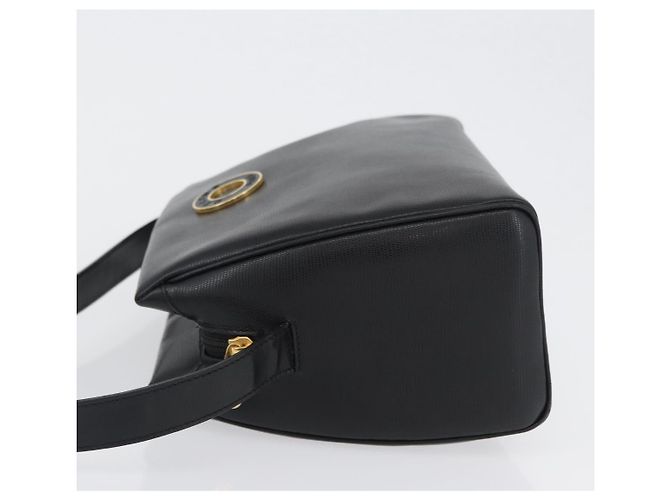 Céline CELINE Circle Schultertasche aus Leder Schwarz Gold Auth 170992 Golden - Ansicht 4