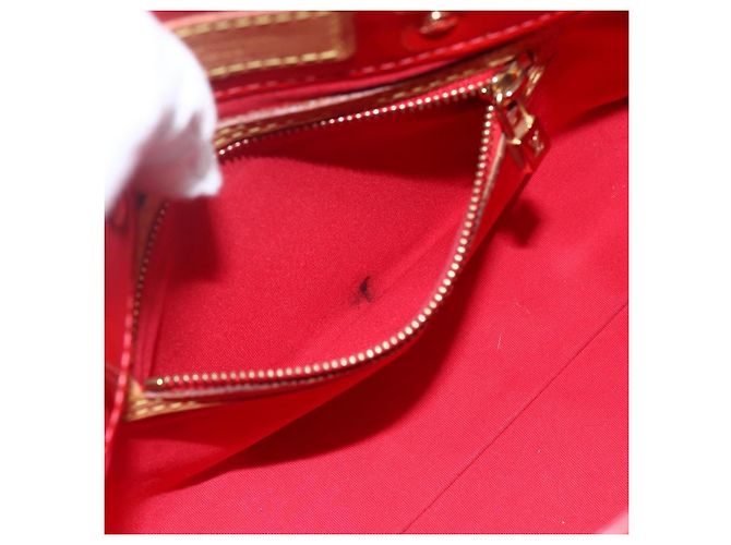 LOUIS VUITTON Monogram Vernis Reade PM Borsa a Mano Rossa M91088 LV Auth 172005 Rosso - vista 11