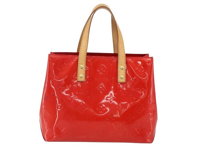 LOUIS VUITTON Monogram Vernis Reade PM Borsa a Mano Rossa M91088 LV Auth 172005 Rosso - vista 13