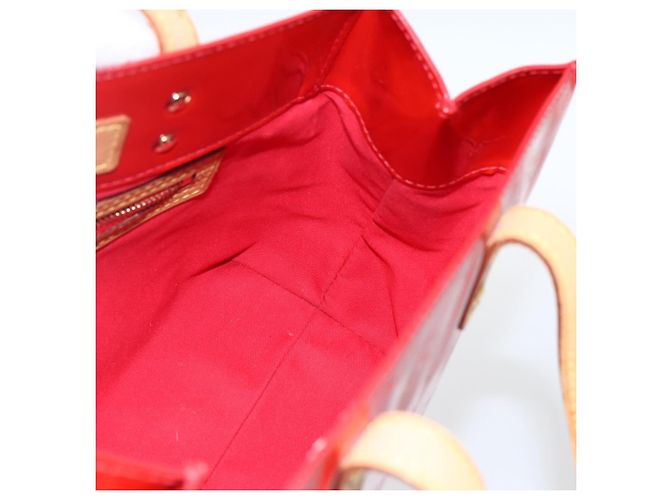 LOUIS VUITTON Monogram Vernis Reade PM Borsa a Mano Rossa M91088 LV Auth 172005 Rosso - vista 18