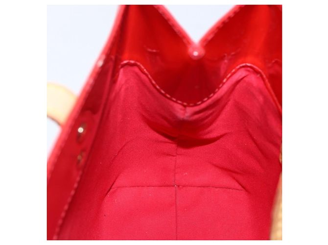LOUIS VUITTON Monogram Vernis Reade PM Borsa a Mano Rossa M91088 LV Auth 172005 Rosso - vista 19