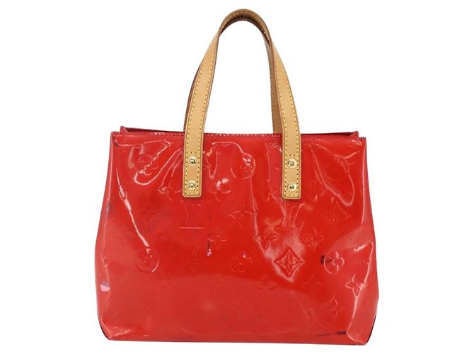 LOUIS VUITTON Monogram Vernis Reade PM Borsa a Mano Rossa M91088 LV Auth 172005 Rosso - vista 2