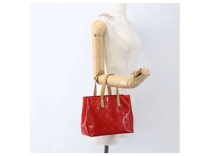 LOUIS VUITTON Monogram Vernis Reade PM Borsa a Mano Rossa M91088 LV Auth 172005 Rosso - vista 21