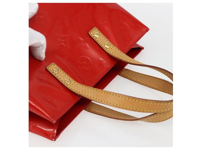 LOUIS VUITTON Monogram Vernis Reade PM Borsa a Mano Rossa M91088 LV Auth 172005 Rosso - vista 6